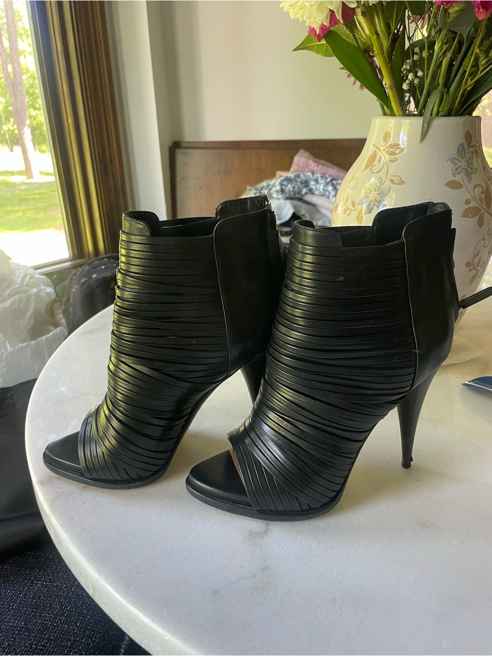 Vintage Givenchy Heeled Strappy Open Toe Booties